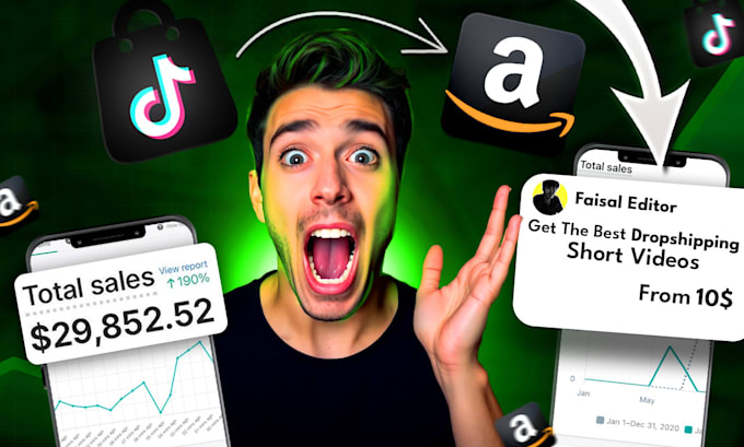 Gig Preview - Create the best tiktok, amazon dropshipping ads