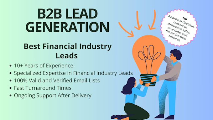 Gig Preview - Generate targeted b2b leads of the financial sector