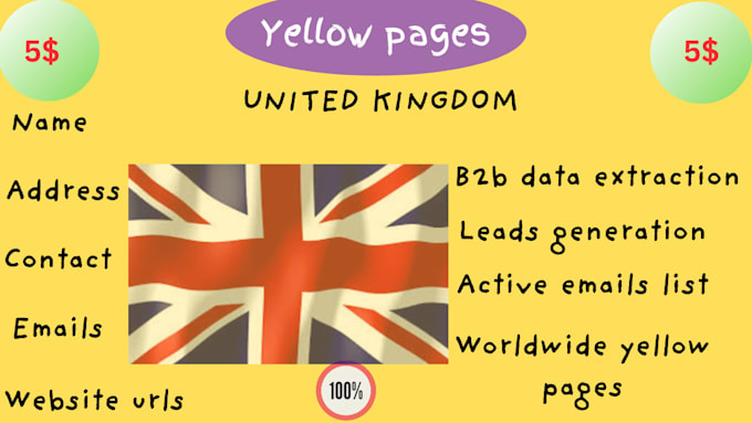 Gig Preview - Hunt an active targeted email lists from UK yellow pages of united kingdom