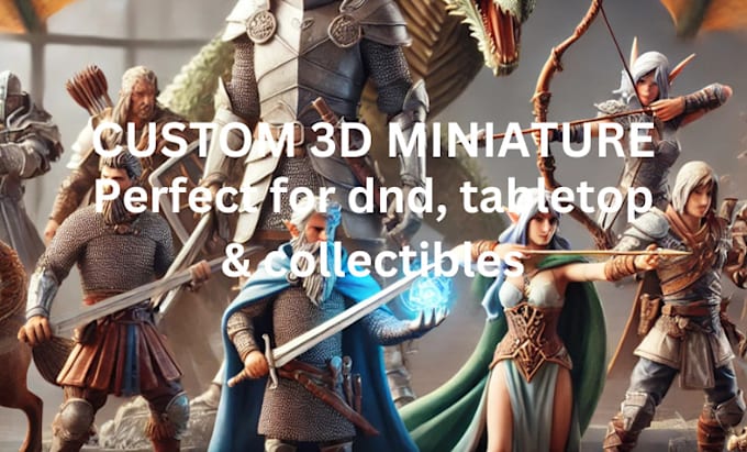 Gig Preview - Sculpt 3d miniature 3d dnd character tabletop games 3d printing or collectible