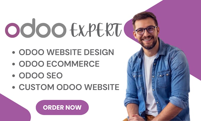 Gig Preview - Design odoo website redesign odoo business website odoo SEO crm odoo modules