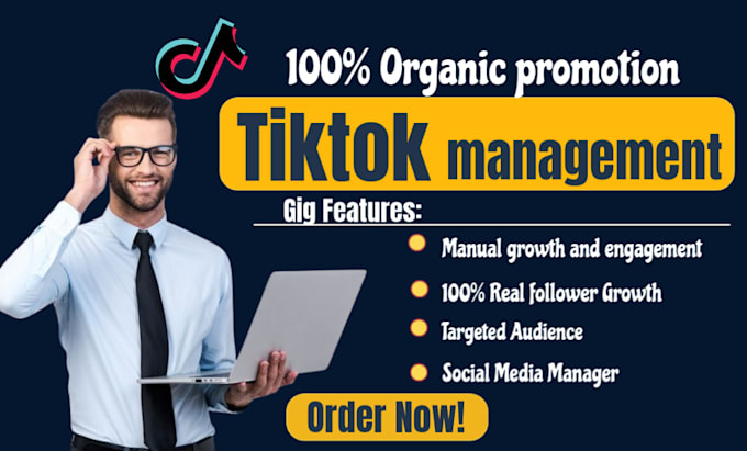 Gig Preview - Manage instagram and tiktok marketing to promote grow and engage followers