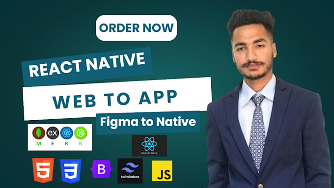 Gig Preview - Convert website to android and ios app using react native, figma to react native