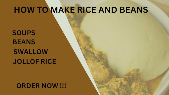 Gig Preview - Teach you how to make rice and beans