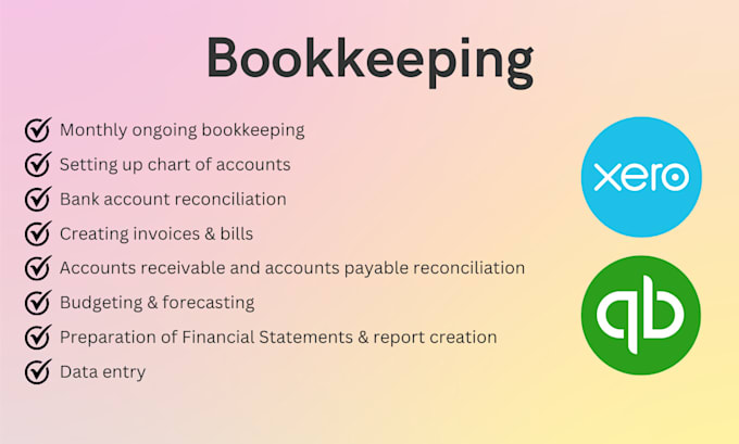 Gig Preview - Do bookkeeping in xero or quickbooks