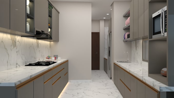 Gig Preview - Create stunning kitchen interior design