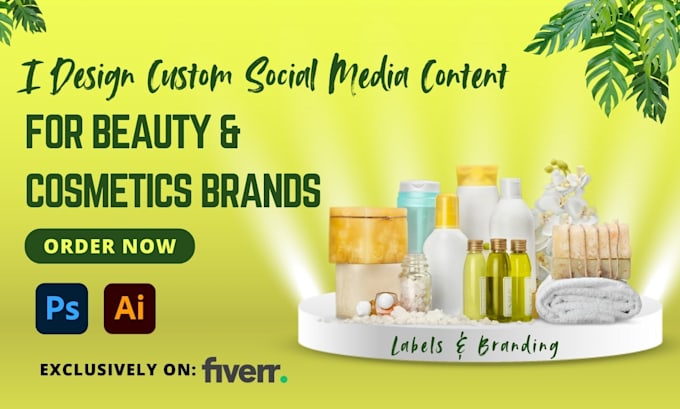 Gig Preview - Design custom social media content for beauty and cosmetics