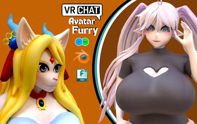 Gig Preview - Create 3d character model, custom vrchat avatar, furry avatar nsfw and vtuber