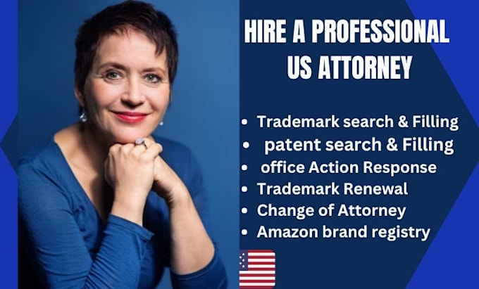 Gig Preview - Be your US licensed trademark attorney, trademark registration, amazon patent