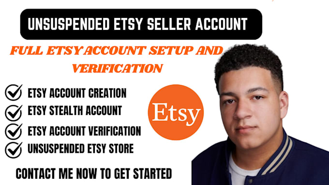 Gig Preview - Create unsuspended etsy seller account etsy stealth account etsy store creation