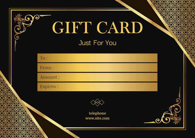 Gig Preview - Design a loyalty card, gift card, thank you card for amazon