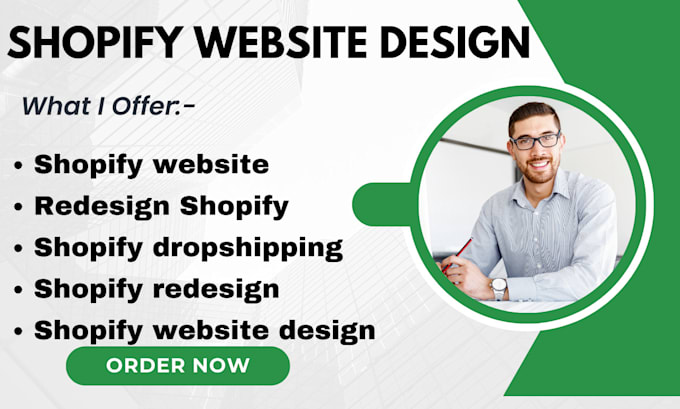 Gig Preview - Redesign shopify dropshipping website shopify website design shopify redesign