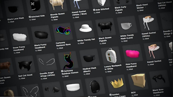 Gig Preview - Make your roblox ugc accessories assets