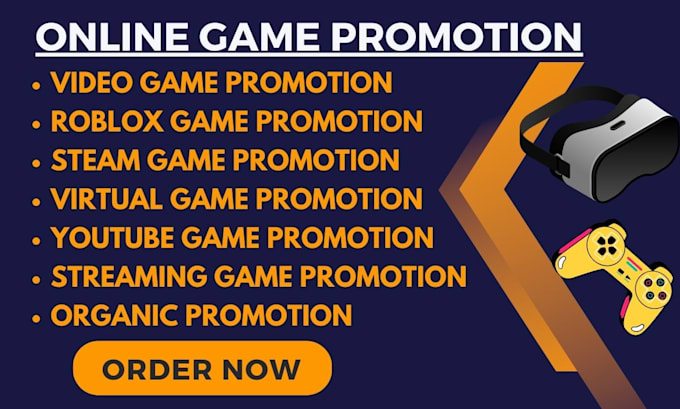 Gig Preview - Do steam game promotion, roblox game promotion, steam game marketing, roblox