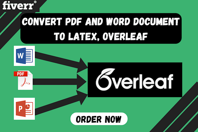 Gig Preview - Convert PDF word or any other document to latex overleaf