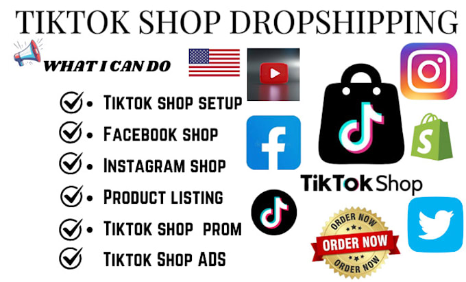 Gig Preview - Do tiktok shop dropshipping,run tiktok shop ads,facebook shop,instagram shop,seo