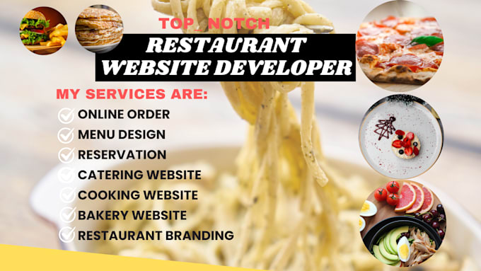 Gig Preview - Develop and design a restaurant website for online ordering in wordpress