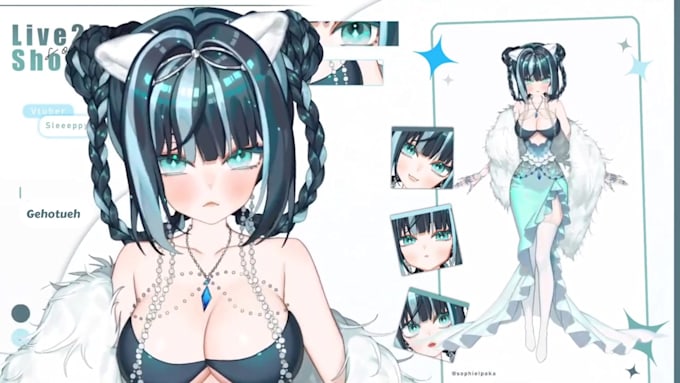 Bestseller - design vtuber model, vtuber rigging, live 2d, live2d model, vtuber design, anime