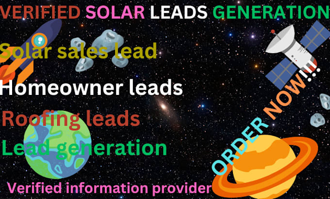 Gig Preview - Generate you best solar leads and other home owner sales leads