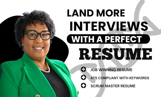 Gig Preview - Craft ats optimized scrum master resume, agile and safe expert cv writing