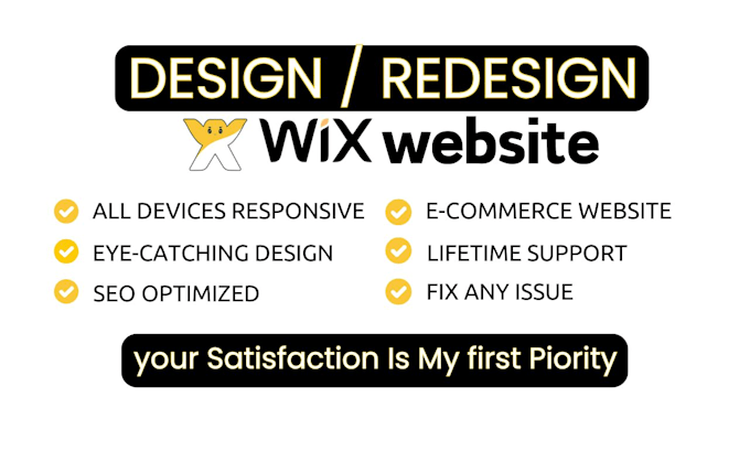 Gig Preview - Wix website redesign wix website design ecommerce store shopify store woocommerc