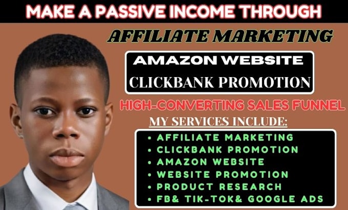 Gig Preview - Do affiliate marketing amazon website clickbank sales funnel for sales