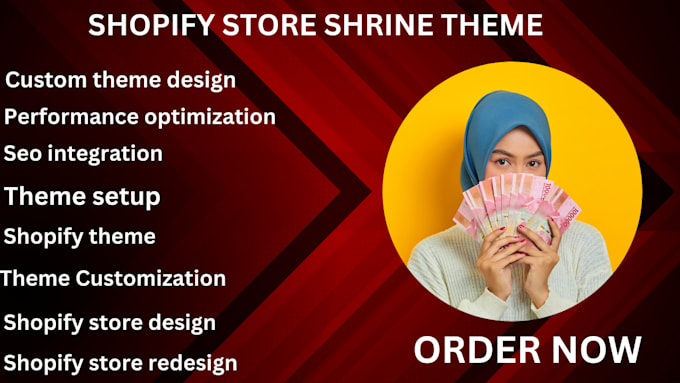 Gig Preview - Shopify shrine theme design, customize your shopify store with shrine theme