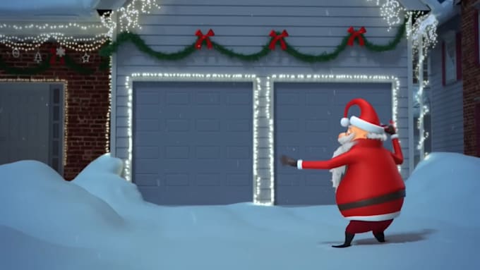 Bestseller - do 3d christmas greeting animation,xmas holiday video,kid animation,3d character