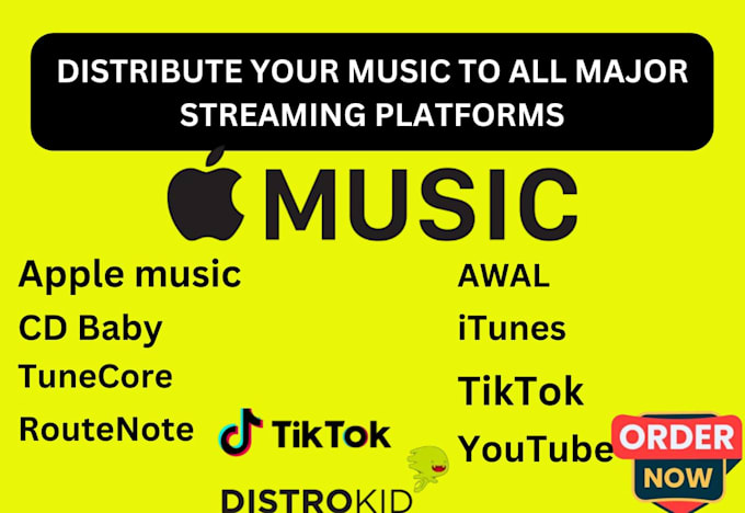 Gig Preview - Distribute your music to all streaming platforms apple music distrokid cd baby