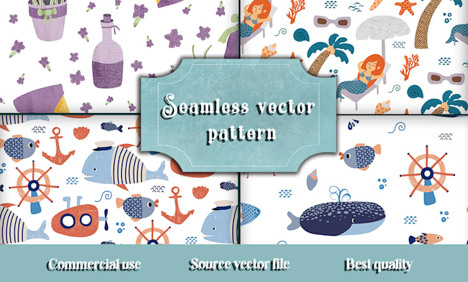 Gig Preview - Create a custom seamless pattern, textile print, fabric design