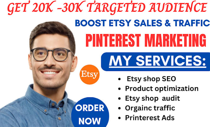 Gig Preview - Etsy shop  promotion  etsy store traffic shopifymarketing pinterest marketing