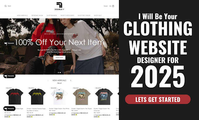 Gig Preview - Design shopify clothing website clothing shopify website