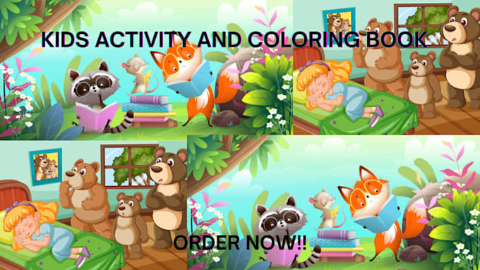 Gig Preview - Do children activity book, adult and kids coloring,  puzzle book and cover