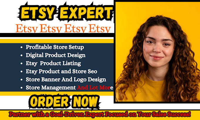 Gig Preview - Do etsy logo stan store etsy shop seo etsy product listing etsy digital planner