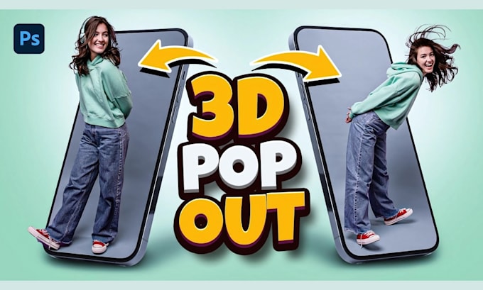 Gig Preview - Design eye catching 3d pop out, pop up effect in photoshop