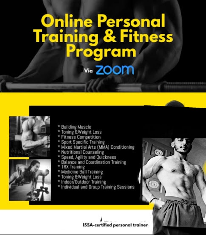 Gig Preview - Be your personal trainer and nutritionist