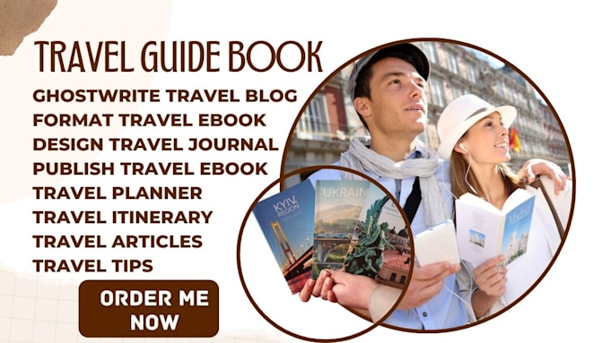 Gig Preview - Write, design, format travel guide book, travel blog article, itinerary planner