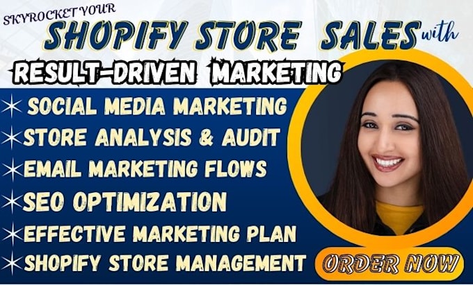 Gig Preview - Do robust shopify social media marketing seo ads campaign to boost shopify sales