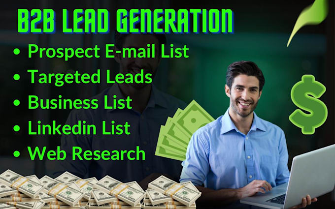 Gig Preview - Conduct targeted b2b lead generation linkedin leads and web research for sales