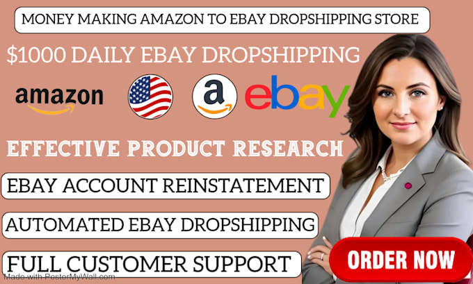 Gig Preview - Do amazon to ebay dropshipping, ebay seo listing, amazon to ebay