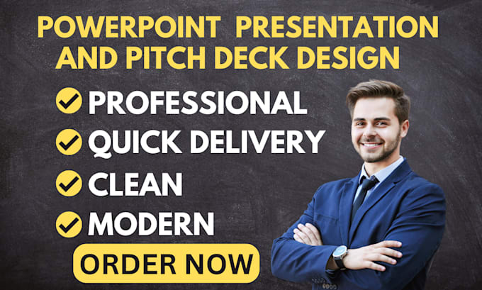 Gig Preview - Design modern powerpoint presentation and investor pitch deck for your business