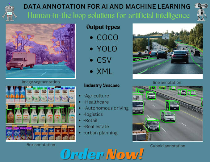 Gig Preview - Do 2d, 3d annotations for machine learning and ai at scale