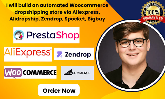 Gig Preview - Build an automated woocommerce dropshipping store via aliexpress zendrop spocket