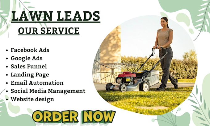 Gig Preview - Generate lawn care  landscaping pest control leads  via facebook  and google ads