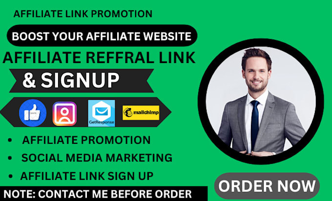 Gig Preview - Boost your affiliate sales with targeted referral link promotion