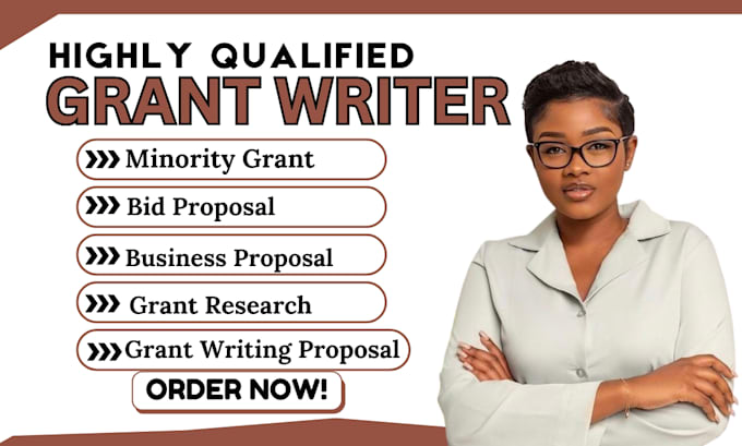 Gig Preview - Write grant proposal, grant research,501c3 for your business plan