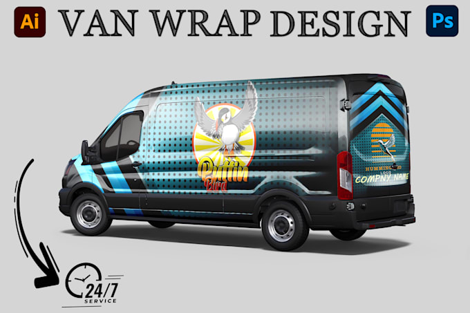 Gig Preview - Do vehicle wrap design, cargo van wrap design, van wrap design ,car wrap design