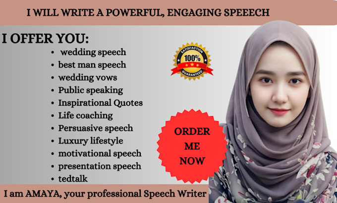 Gig Preview - Write an engaging speech for you, speech writing