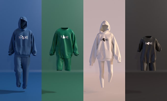 Gig Preview - Do 3d cloth, hoodie, sweatshirt animation and clothing microfiber