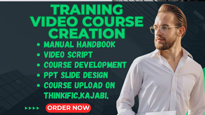 Gig Preview - Create ecommerce boot camp, training manual video online course content creator